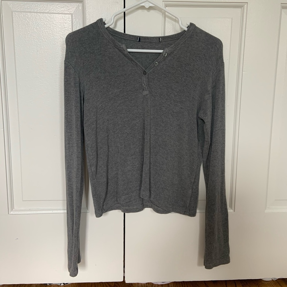 Dark gray Brandy Melville henley top